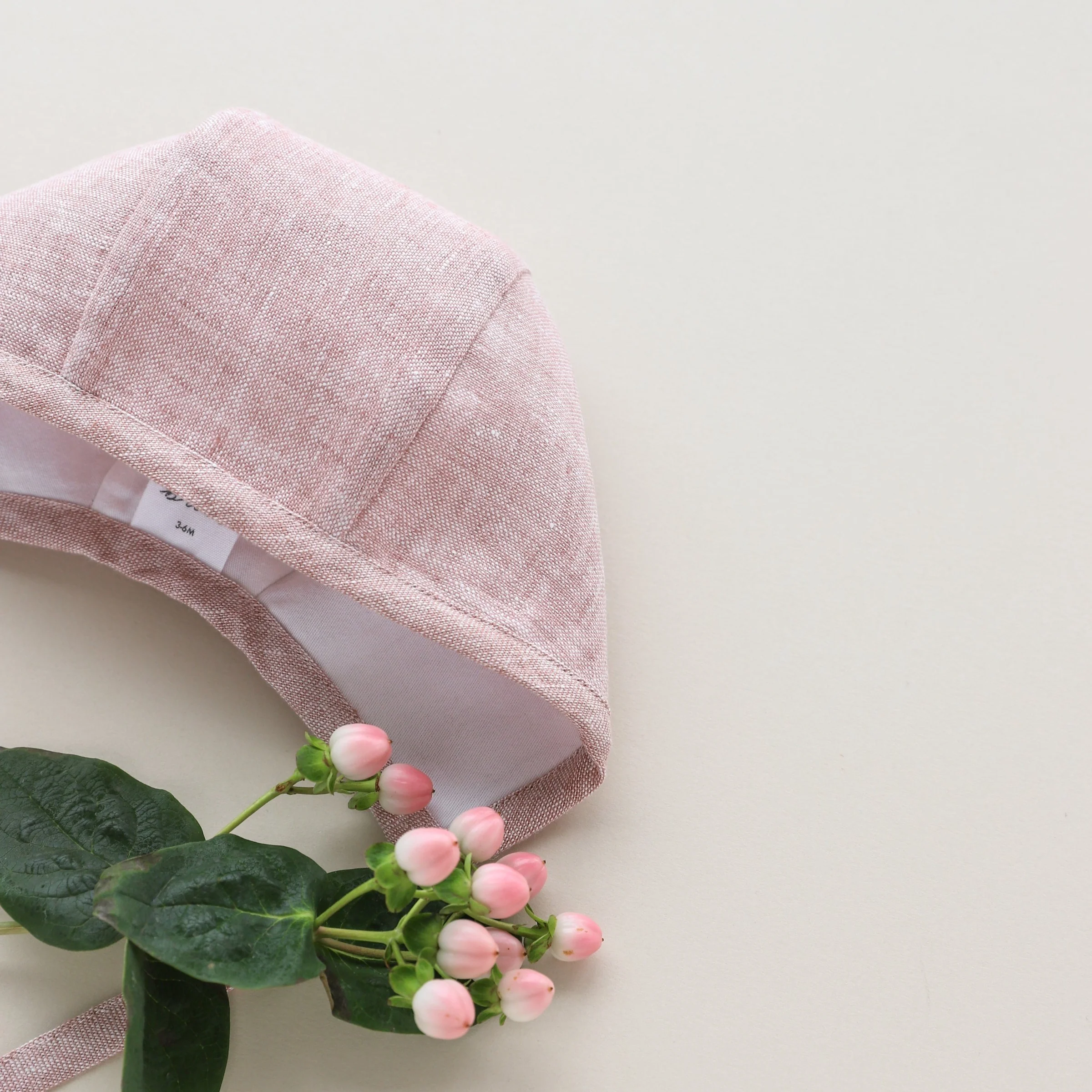Blush Linen Bonnet - Image 4
