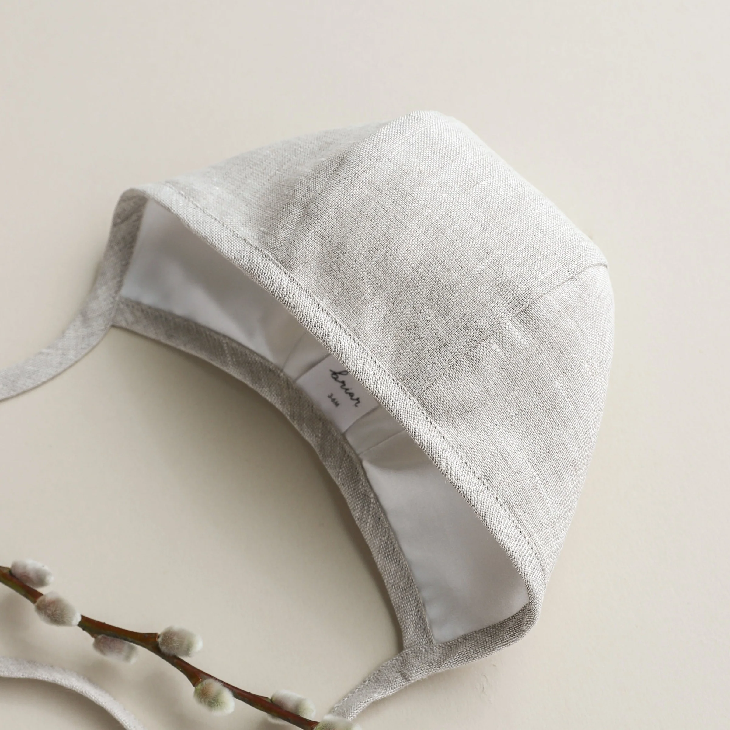 Sand Linen Bonnet Cotton-Lined - Image 4